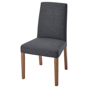 Oak Effect Gunnared Chair, Chair, oak effect/Gunnared medium grey