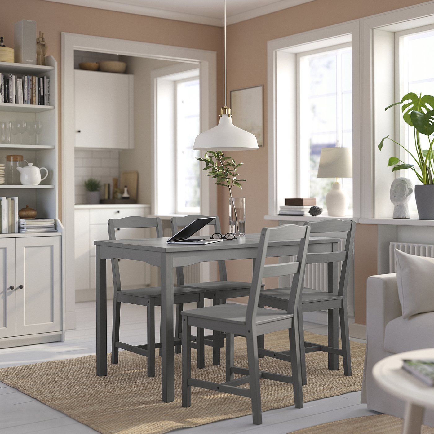 Greybirch, Table, grey/birch veneer, 118x74 cm - Image 2