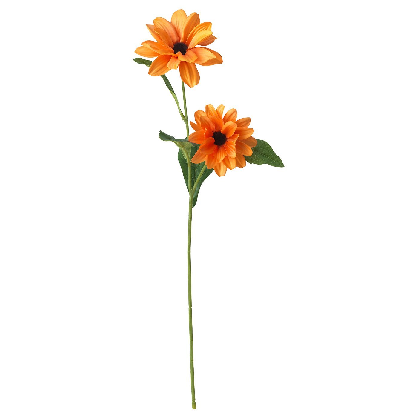 Artificial flower, black-eyed susan/stem orange, 55 cm