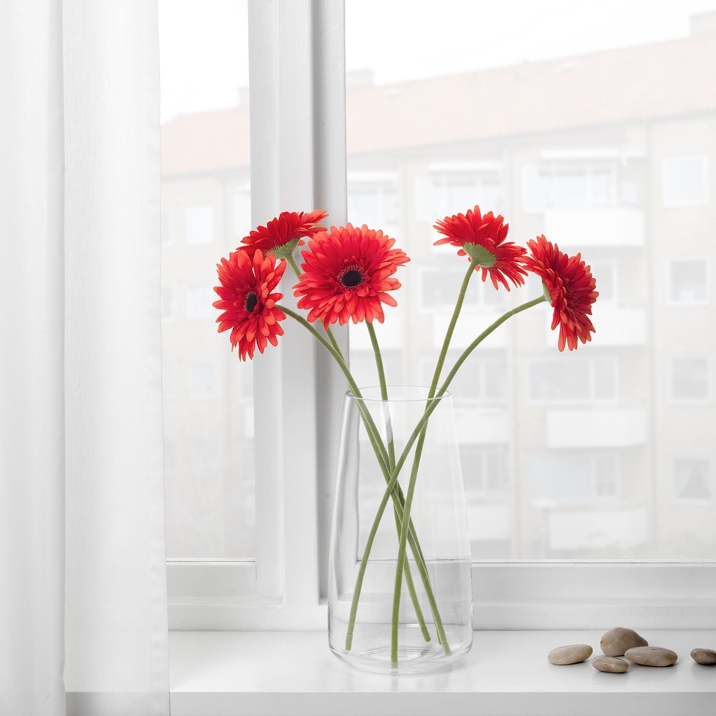 Artificial flower, Gerbera/red, 50 cm - Image 2