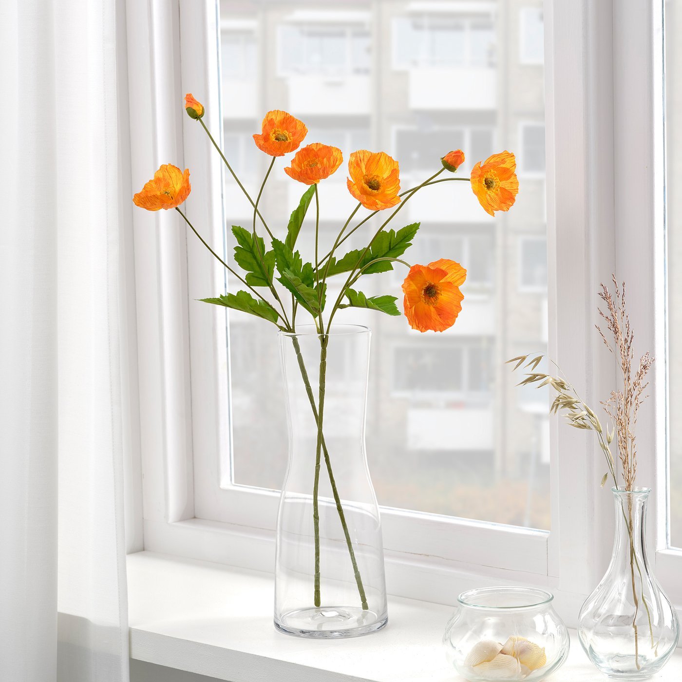 Artificial flower, in/outdoor/Poppy orange, 60 cm - Image 2