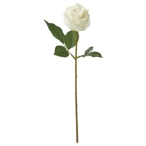 Artificial flower, in/outdoor/Rose white, 40 cm