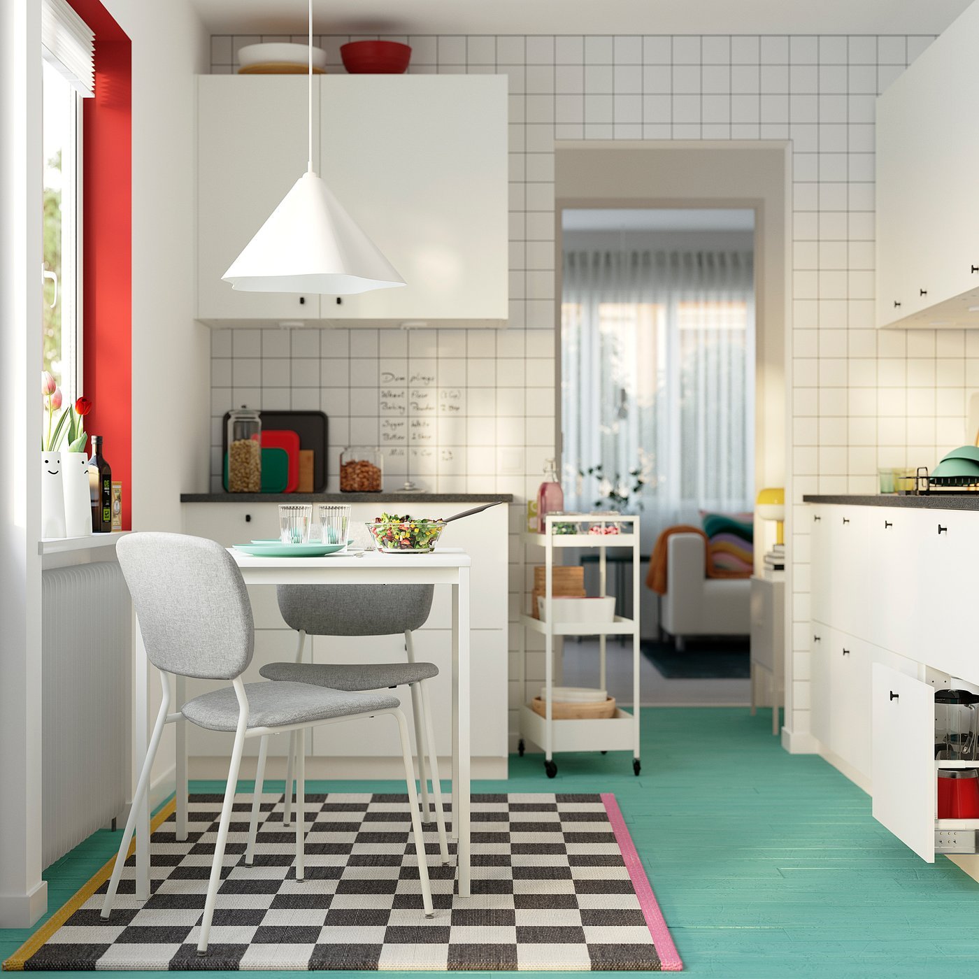 Square Frost, Table, white/white, 74x74 cm - Image 2